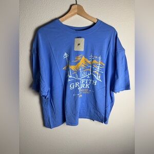 Fabletics cropped tee Griffith Park Hike more Worry less XXL/1X NWT